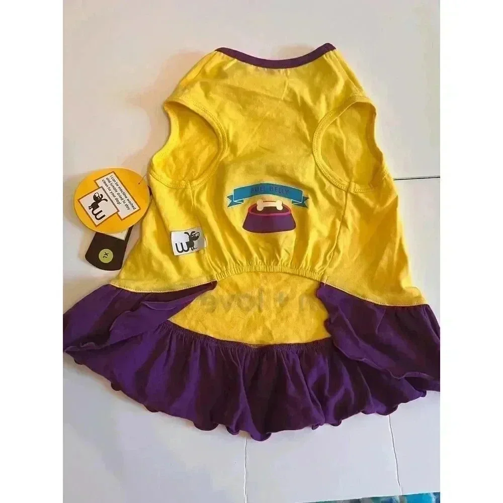 Sun + love yellow dog dress‎ size xl NWT